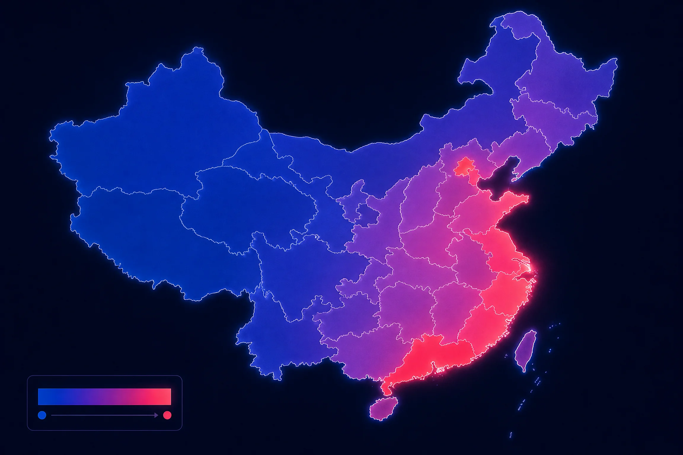 黑料不中国地域关注度热力分布图